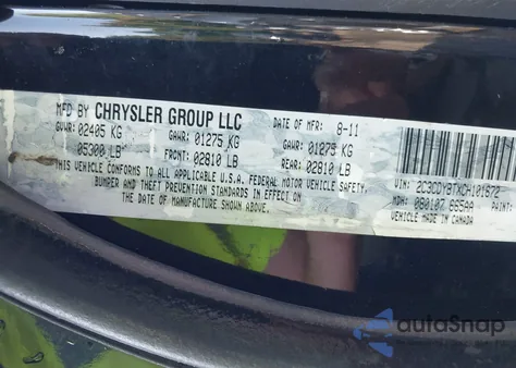 2012 Dodge Challenger R/T из США, поврежденный, VIN 2C3CDYBTXCH101672